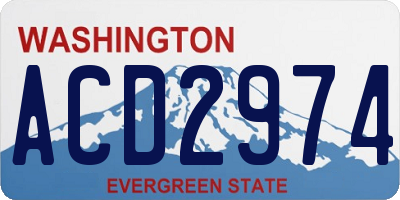 WA license plate ACD2974