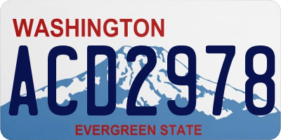 WA license plate ACD2978