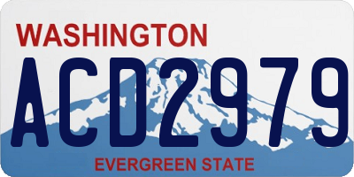 WA license plate ACD2979
