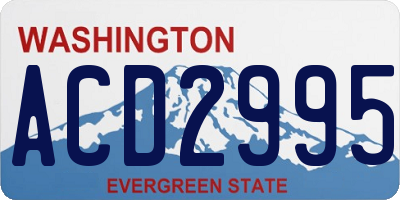 WA license plate ACD2995