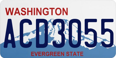WA license plate ACD3055