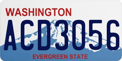 WA license plate ACD3056