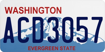 WA license plate ACD3057
