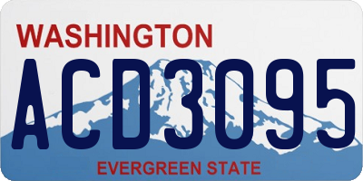 WA license plate ACD3095