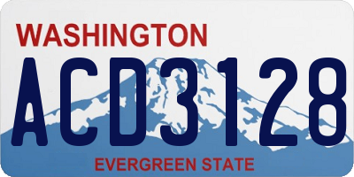 WA license plate ACD3128