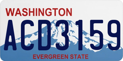 WA license plate ACD3159