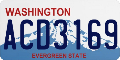 WA license plate ACD3169