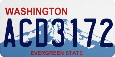 WA license plate ACD3172