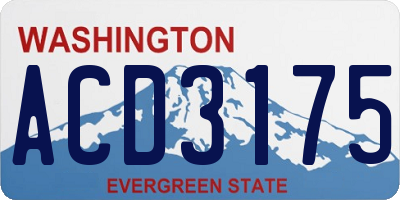WA license plate ACD3175