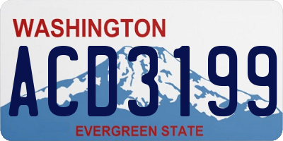 WA license plate ACD3199