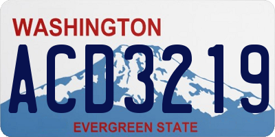 WA license plate ACD3219