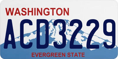 WA license plate ACD3229