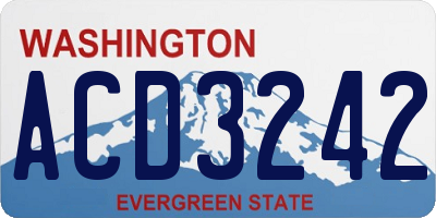 WA license plate ACD3242