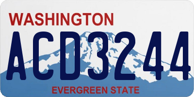 WA license plate ACD3244