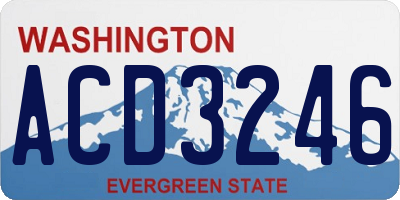WA license plate ACD3246