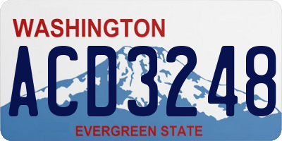 WA license plate ACD3248