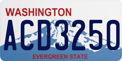 WA license plate ACD3250