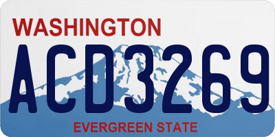 WA license plate ACD3269
