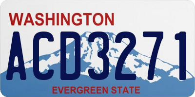 WA license plate ACD3271