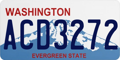 WA license plate ACD3272