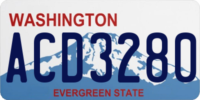 WA license plate ACD3280