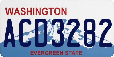 WA license plate ACD3282