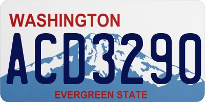 WA license plate ACD3290