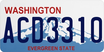 WA license plate ACD3310