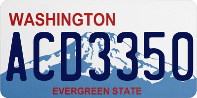 WA license plate ACD3350