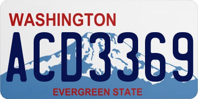 WA license plate ACD3369