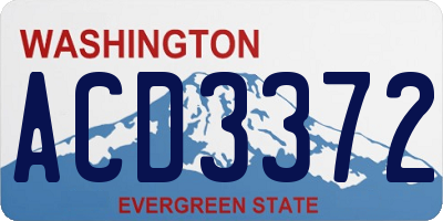 WA license plate ACD3372