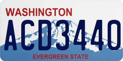 WA license plate ACD3440