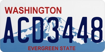 WA license plate ACD3448