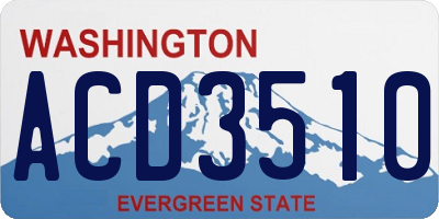 WA license plate ACD3510