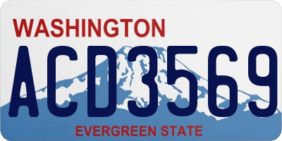WA license plate ACD3569