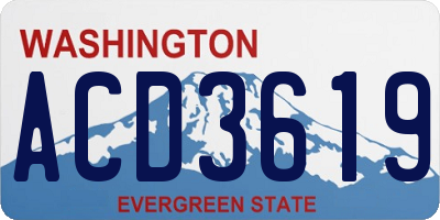 WA license plate ACD3619