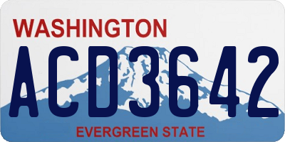 WA license plate ACD3642