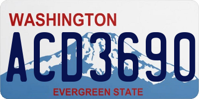 WA license plate ACD3690
