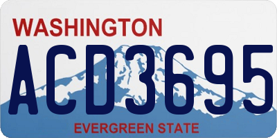 WA license plate ACD3695