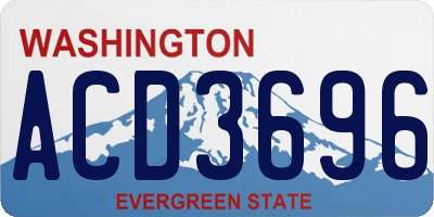 WA license plate ACD3696