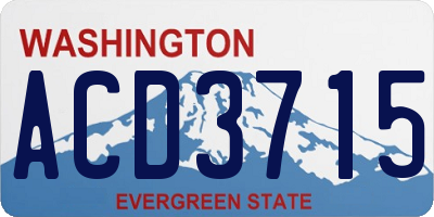 WA license plate ACD3715