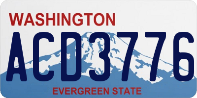 WA license plate ACD3776