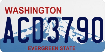 WA license plate ACD3790