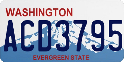WA license plate ACD3795