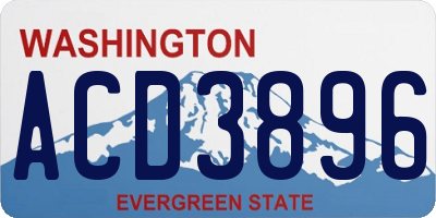 WA license plate ACD3896