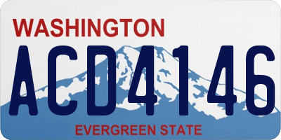 WA license plate ACD4146
