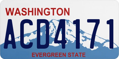 WA license plate ACD4171