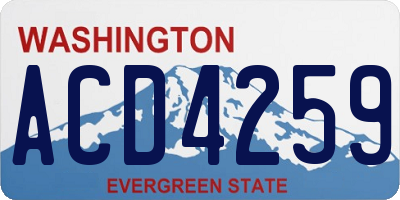 WA license plate ACD4259