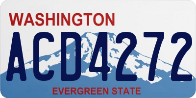 WA license plate ACD4272