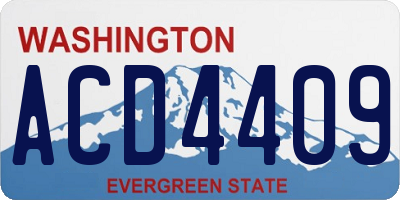 WA license plate ACD4409
